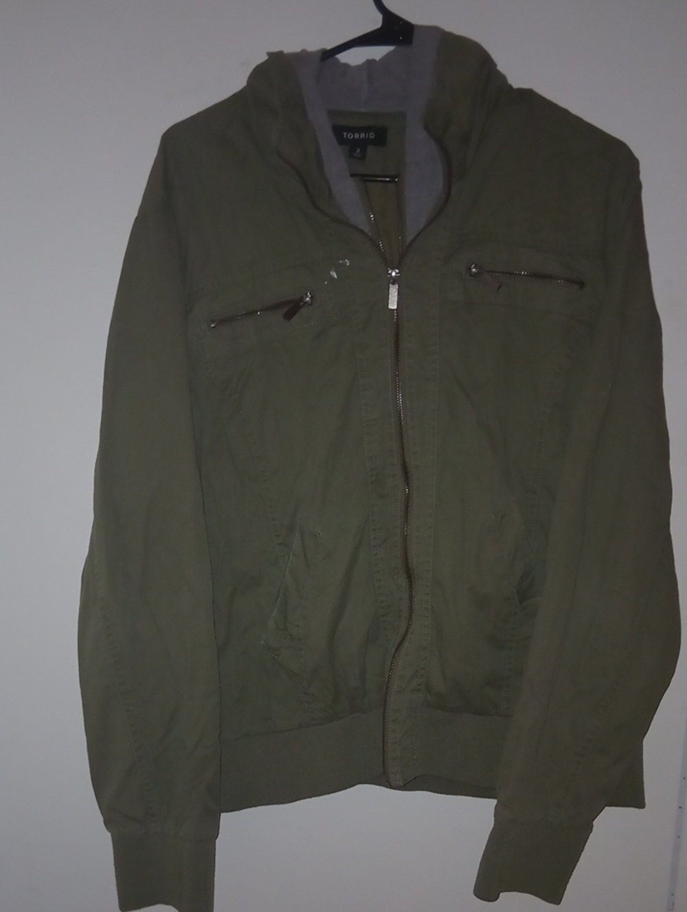 torrid Olive Hooded Military-Style Utility Jacket